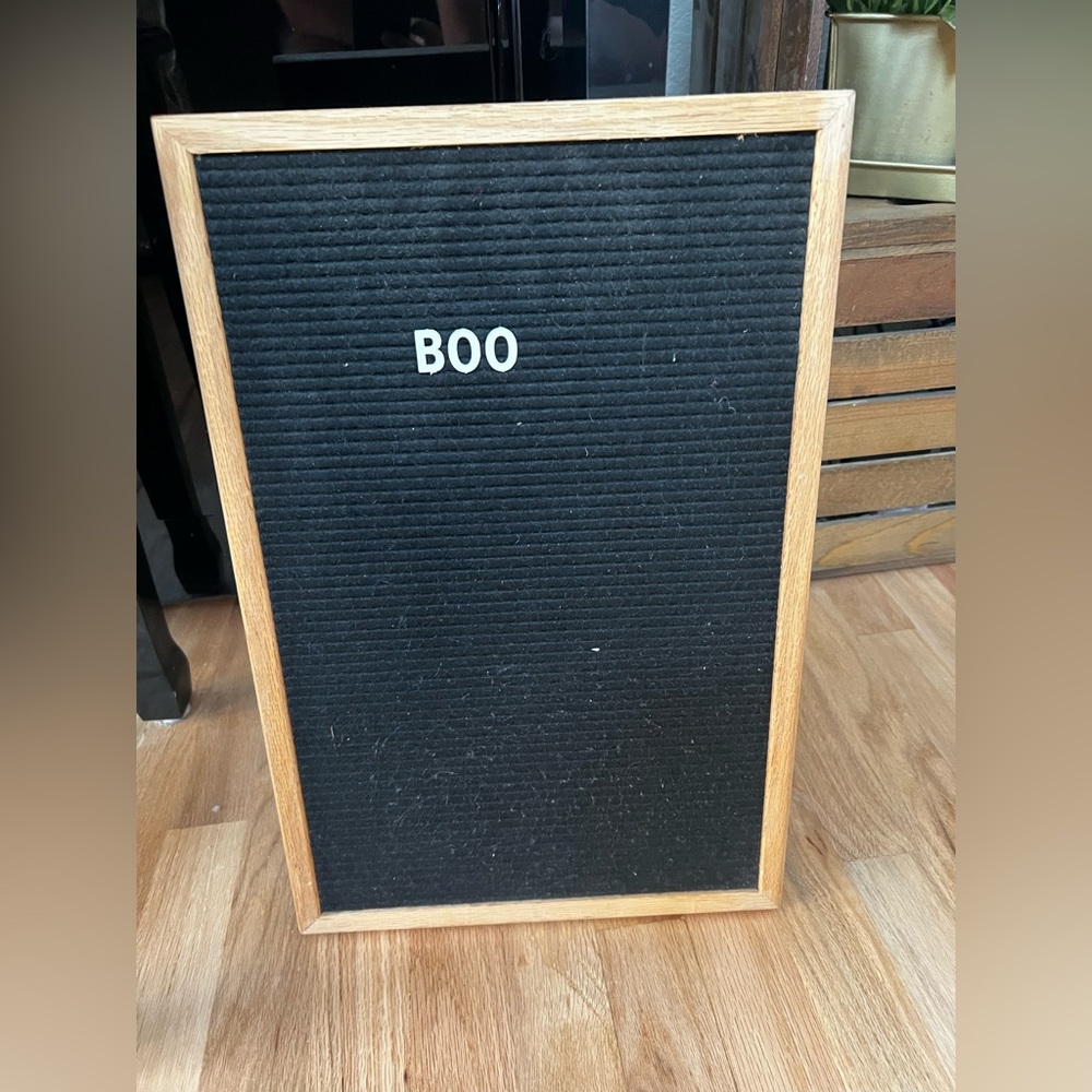 Letterboard and big bag of letters